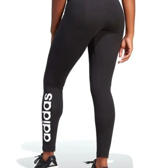 Adidas AEROREADY Prime Green High-Waisted Women's Logo Leggings Size L - Picture 2 of 10